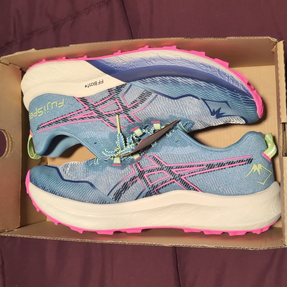 NWT Asics Fugi Speed 2 Women's 10 Running Sneakers Tennis Shoes Hot Pink Blue - Picture 12 of 12